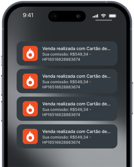 Notificações de vendas na Hotmart